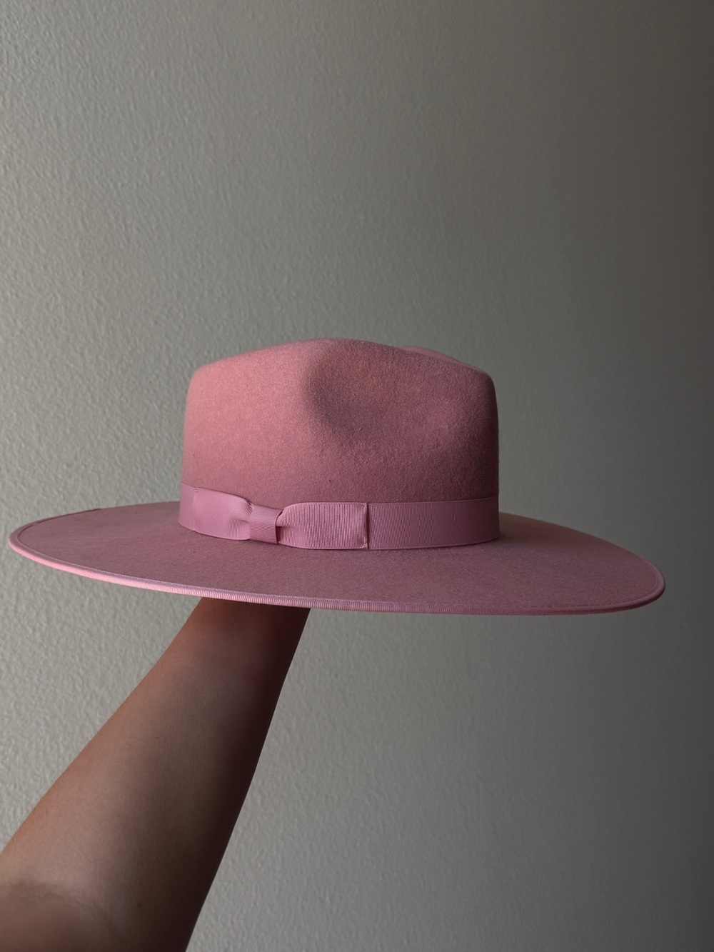 Lack Of Color Blush Pink Wide-Brim Fedora